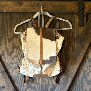 Myra Bag Brown and Cream Backpack